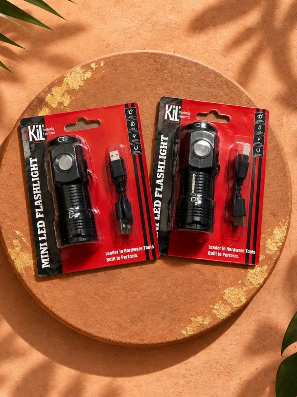 NWT KIT Two Mini Flashlights Magnetic USB Charging